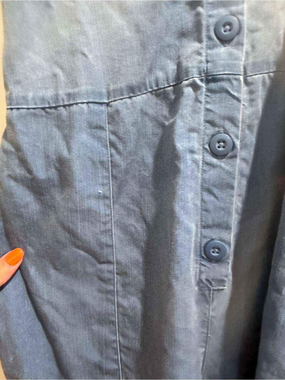 Sleeveless Wide-Leg Blue bohemian Denim Jumpsuit with Tie Waist - Picture 7 of 14